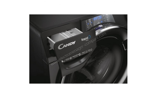 CANDY RP586BWMBCB/1-S - Zoom sur le tiroir lessiviel