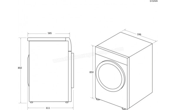 CANDY RPEH11A2TCBEX-S - Dimensions