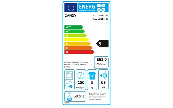 CANDY SLCD81BS-47 - &Eacute;tiquette &eacute;nergie