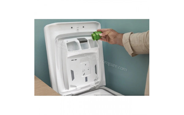 CANDY TCAS2854TM4-S - Vue des bacs lessiviels