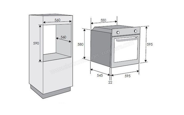 CANDY WATCH-TOUCH - Sch&eacute;ma d'encastrement (cr&eacute;dit : Boulanger)