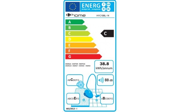 CARREFOUR HOME HVC10BL-14 - &Eacute;tiquette &eacute;nergie