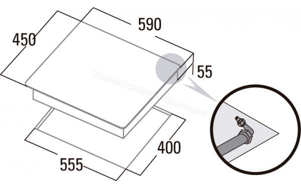 CATA CCI 5003 BK - Dimensions