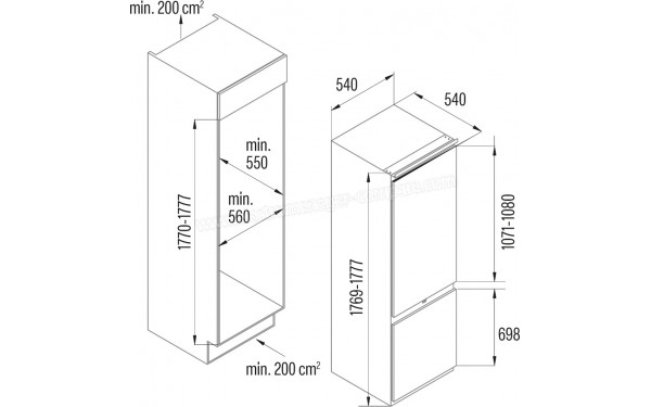CATA CI-54177 ST / D - Dimensions