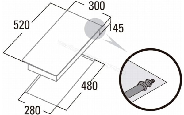 CATA GI 3002 X - Dimensions