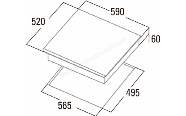 CATA INSB 6030 WH - Dimensions
