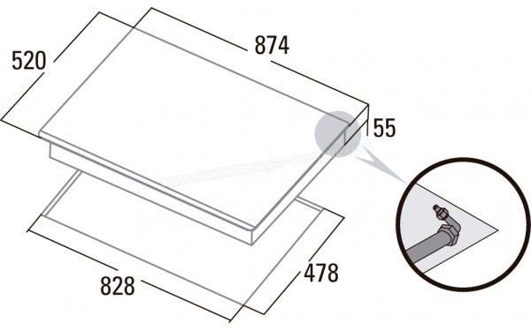 CATA LCI 9041 BK - Dimensions