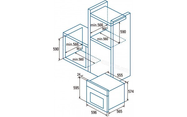 CATA MRA 7108 WH - Dimensions