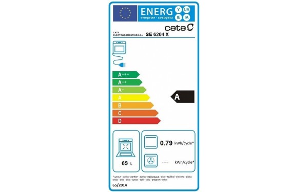 CATA SE 6204 X - &Eacute;tiquette &eacute;nergie