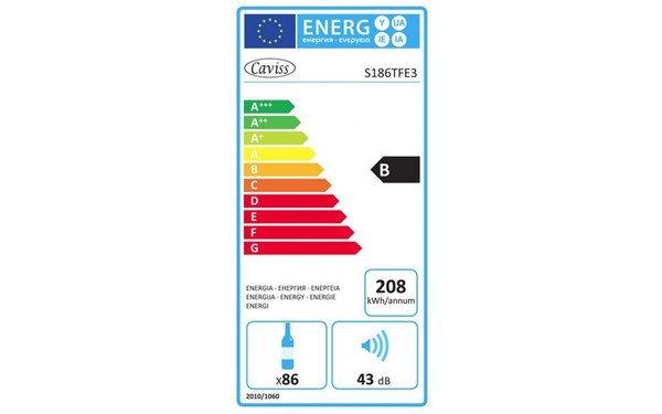 CAVISS S186TFE3 - &Eacute;tiquette &eacute;nergie