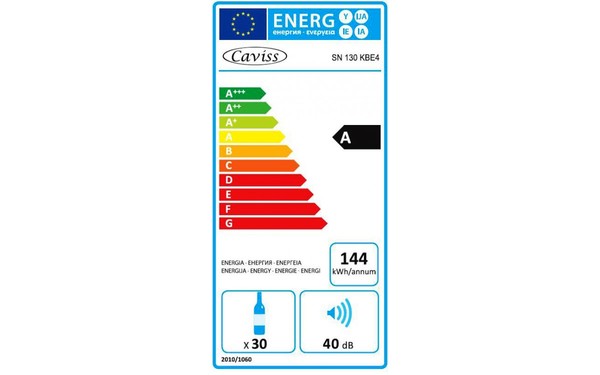 CAVISS SN130KBE4 - &Eacute;tiquette &eacute;nergie