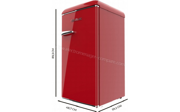 CECOTEC Bolero CoolMarket TT Origin 95 Red E - Dimensions