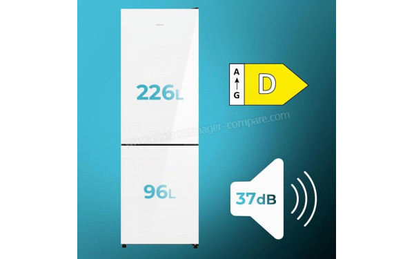 CECOTEC Bolero CoolMarket Combi 322i White Glass D - Volume