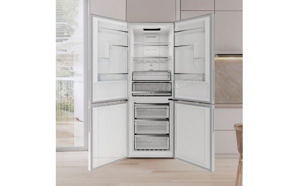 CECOTEC Bolero CoolMarket Combi 322i White Glass D - Portes r&eacute;versibles