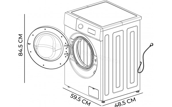CECOTEC Bolero DressCode 7150 Inverter Steel A - Dimensions