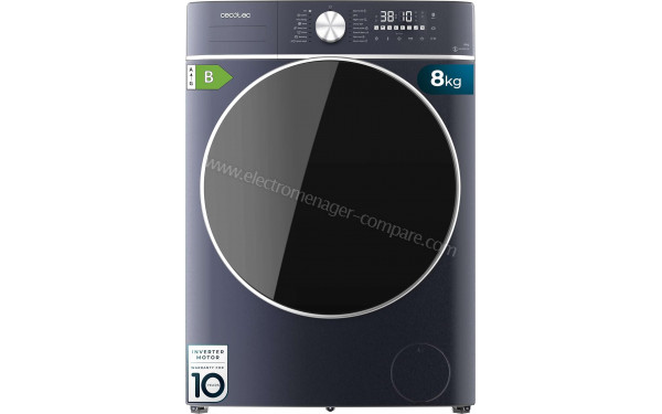 CECOTEC Bolero Wash&Dry 8580 Inverter Ice Blue B - Vue de face