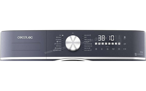 CECOTEC Bolero Wash&Dry 8580 Inverter Ice Blue B - Panneau de commandes