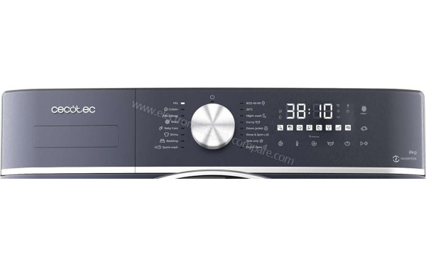 CECOTEC Bolero Wash&Dry 10680 Inverter Ice Blue A - Panneau de commandes
