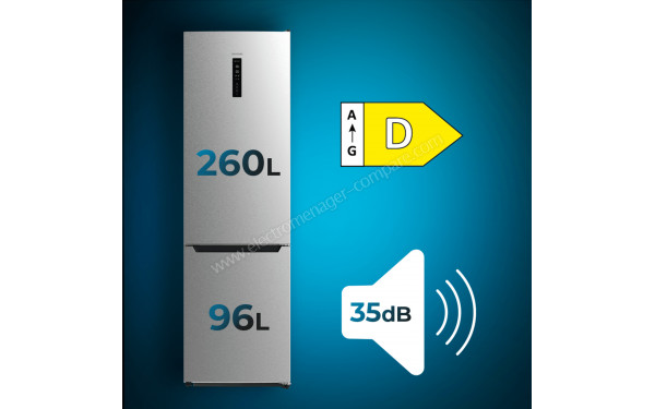 CECOTEC Bolero CoolMarket Combi 356 Inox D - Dimensions