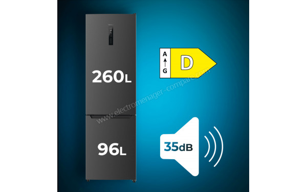 CECOTEC Bolero CoolMarket Combi 356 Dark D - Dimensions
