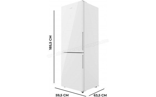 CECOTEC Bolero CoolMarket Combi 322 Glass White D - Dimensions