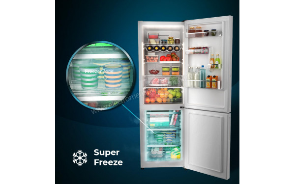 CECOTEC Bolero CoolMarket Combi 322 Glass Dark D - Super Freeze