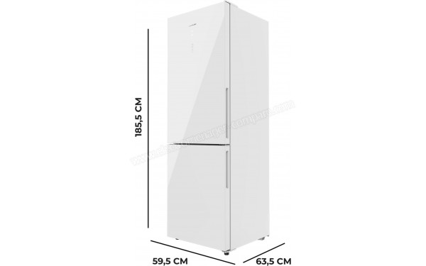 CECOTEC Bolero CoolMarket Combi 322 Glass White E - Dimensions