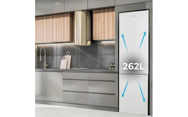 CECOTEC Bolero CoolMarket Combi 262 White E - Dimensions