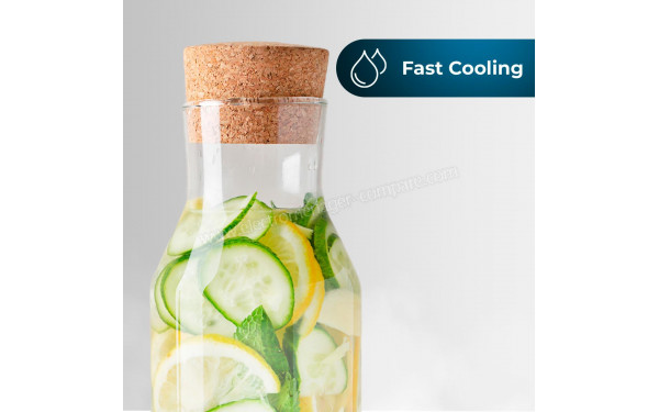 CECOTEC Bolero CoolMarket Combi 322 Glass Grey D - Fast Cooling