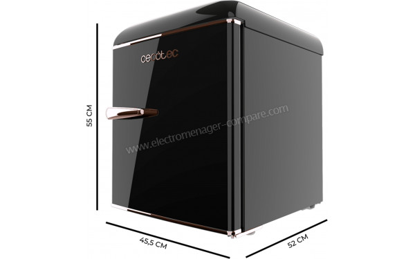 CECOTEC Bolero CoolMarket TT Origin 45 Black - Dimensions