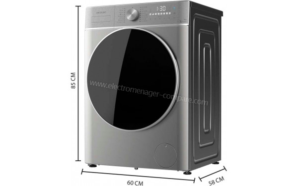 CECOTEC Bolero Wash&Dry 10680 Inverter Steel B - Dimensions