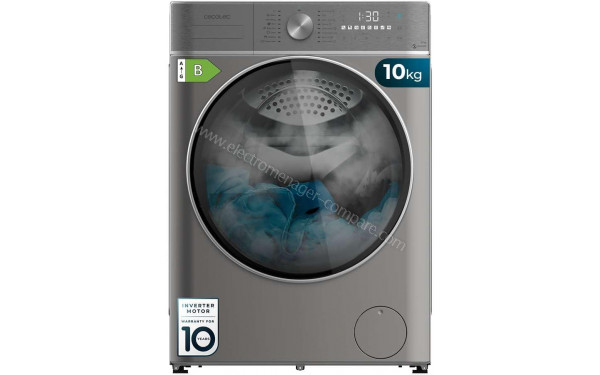 CECOTEC Bolero Wash&Dry 10680 Inverter Steel B - Vue de face