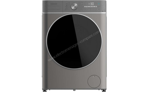 CECOTEC Bolero Wash&Dry 10680 Inverter Steel B - Vue de face
