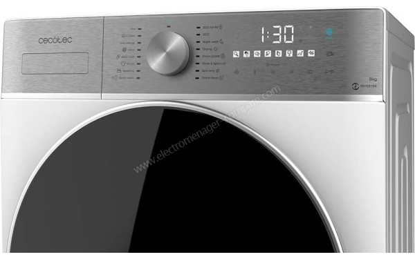 CECOTEC Bolero Wash&Dry 8580 Inverter B - Panneau de commandes