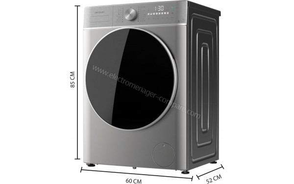 CECOTEC Bolero Wash&Dry 8580 Inverter Steel B - Dimensions