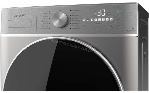 CECOTEC Bolero Wash&Dry 8580 Inverter Steel B - Panneau de commandes