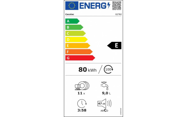 CECOTEC Bolero Aguazero 4201 Inox E - &Eacute;tiquette &eacute;nergie v2