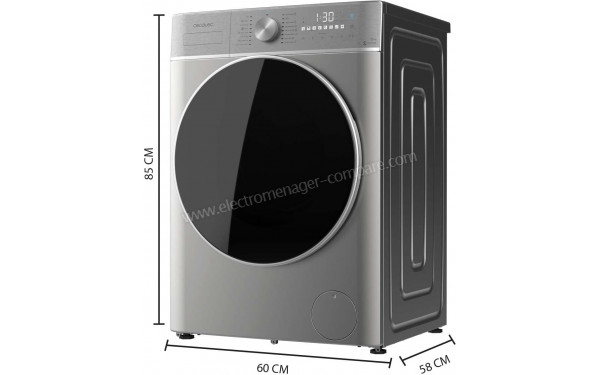 CECOTEC Bolero DressCode 10800 Inverter Steel A - Dimensions