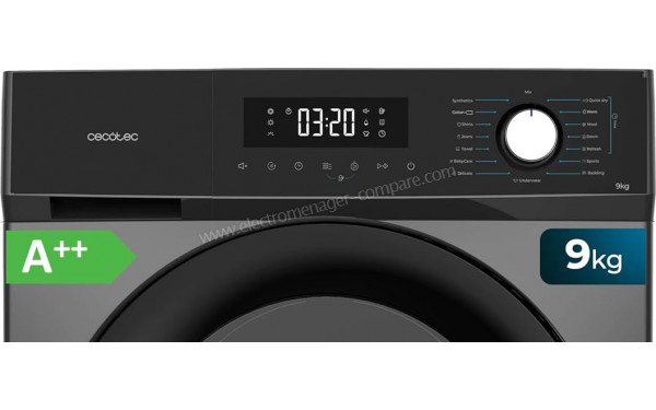 CECOTEC Bolero Dresscode Dry 9300 Steel - Panneau de commandes