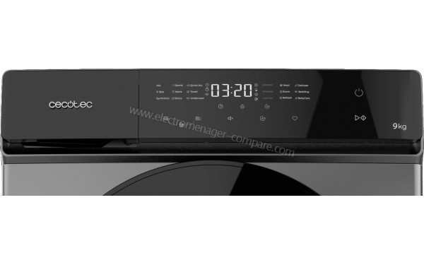 CECOTEC Bolero DressCode Dry 9400 Inverter Classe C - Panneau de commandes