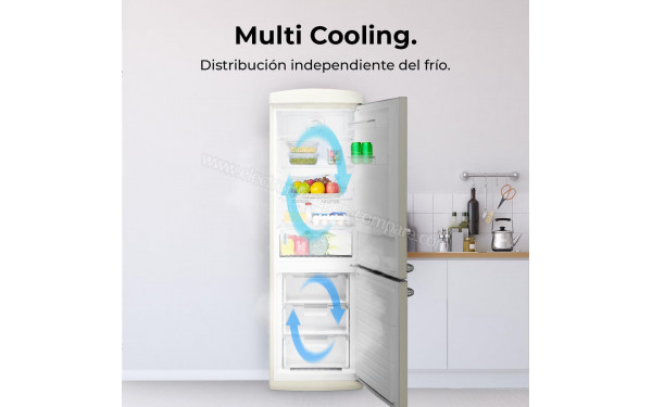 CECOTEC Bolero CoolMarket Combi Origin 294 Beige E - Technologie Multi Cooling