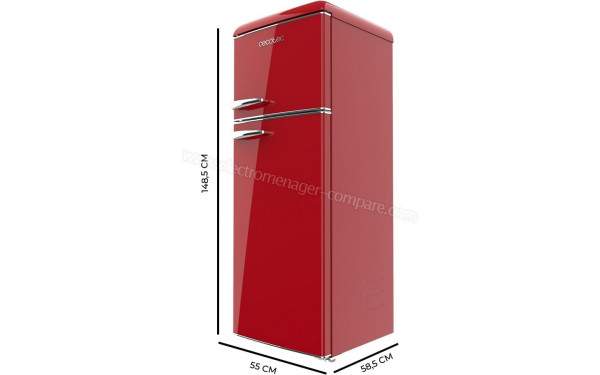 CECOTEC Bolero CoolMarket 2D Origin 215 Red E - Dimensions