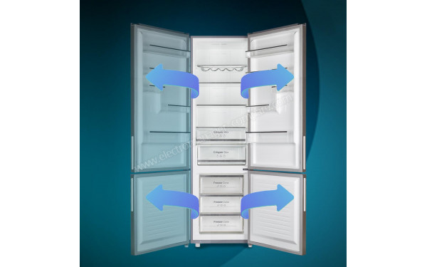 CECOTEC Bolero CoolMarket Combi 356 Glass Grey D - Portes r&eacute;versibles