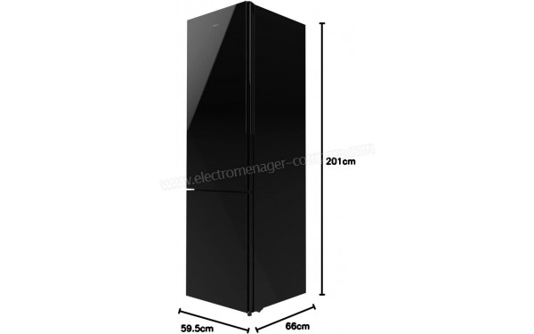 CECOTEC Bolero CoolMarket Combi 366 Black Cristal - Dimensions