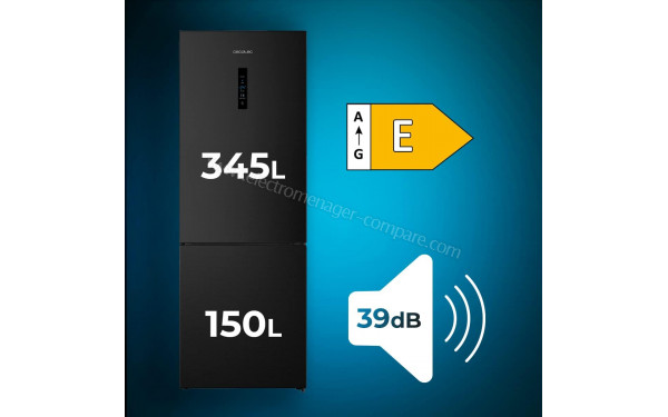 CECOTEC Bolero CoolMarket Combi 495 Dark E - Dimensions