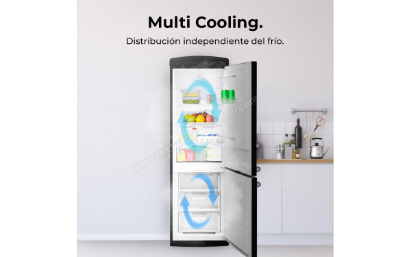 CECOTEC Bolero CoolMarket Combi Origin 294 Black E - Technologie Multi Cooling