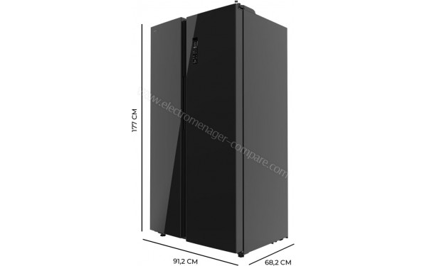 CECOTEC Bolero CoolMarket SBS 550 Glass E - Dimensions