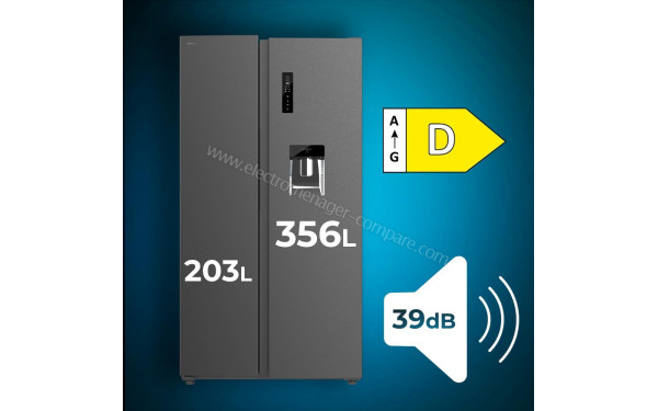 CECOTEC Bolero CoolMarket SBS 559 Dark D - Dimensions