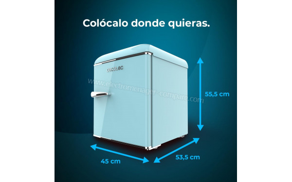 CECOTEC Bolero CoolMarket TT Origin 45 Blue - Dimensions