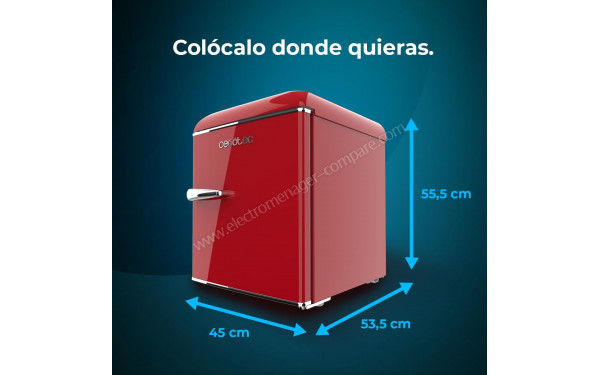 CECOTEC Bolero CoolMarket TT Origin 45 Red - Dimensions